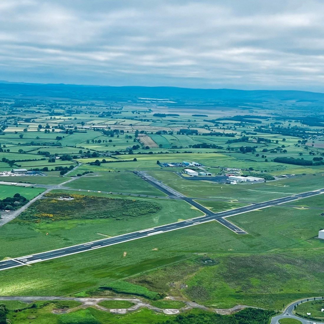 Sky view of runways