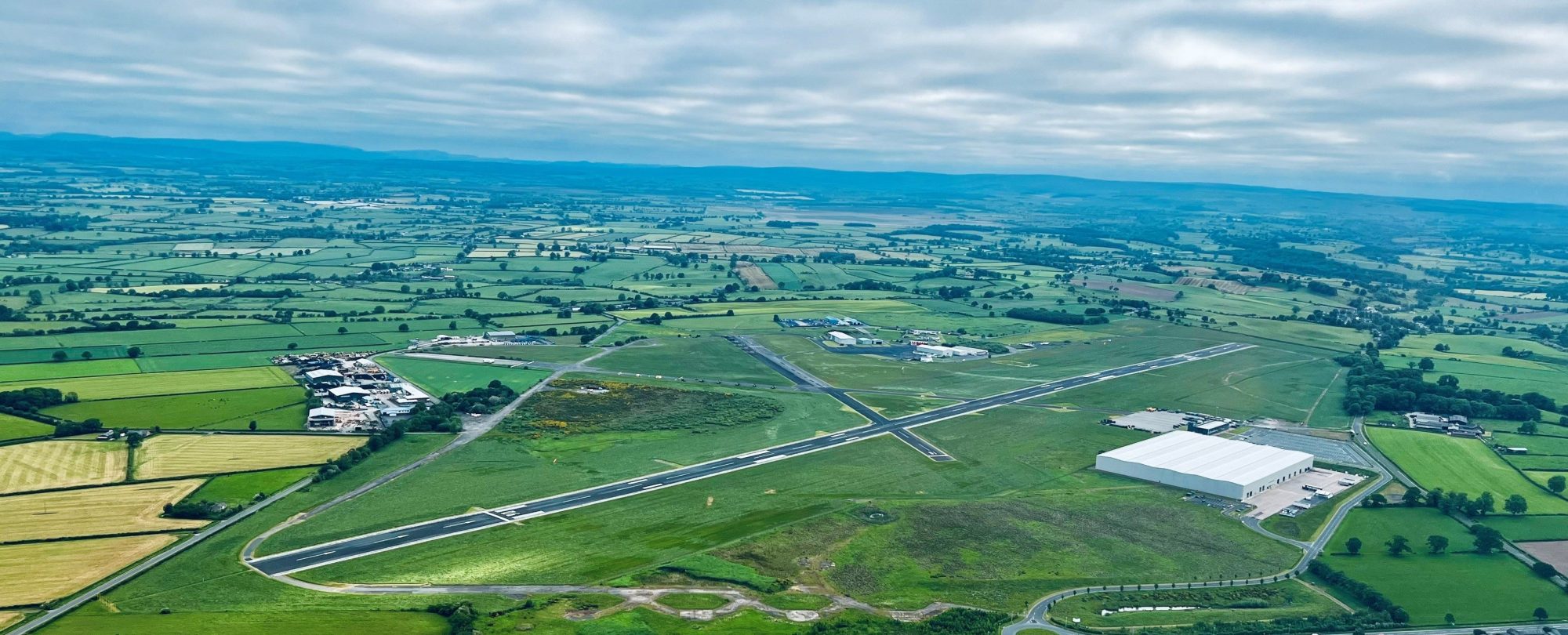 Sky view of runways
